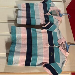 Kids Lacoste golf shirts size 10 and size 12 great bundle for siblings